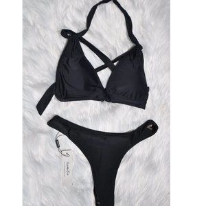 Bikini set Swimsuit Triangle Bikini Set Women Swimwear Halter Bathing Suit